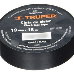 (8U) CINTA AISLADORA 19 MM X 18 MTS COLOR NEGRO ESPESOR 0