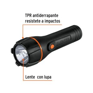 (1U) LINTERNA PLASTICA DE LED PILAS AA x 2 - 80 LUMENS  - 85