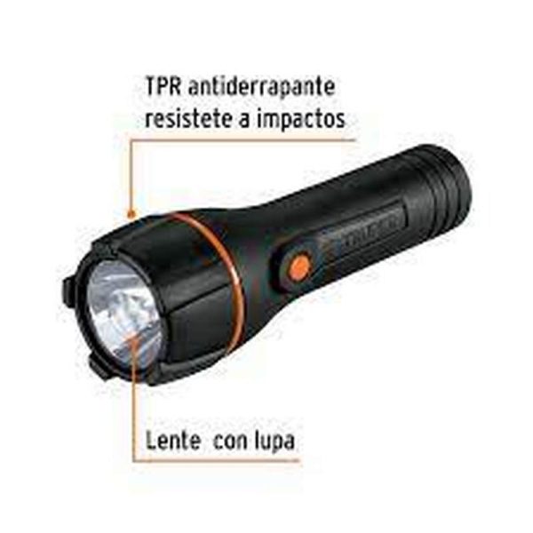 (1U) LINTERNA PLASTICA DE LED PILAS 2D x 2 - 180 LUMENS - 20