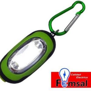 LINTERNA LEDS LLAVERO C/MOSQUETON SIN PILAS (2 PILAS AAA) PL