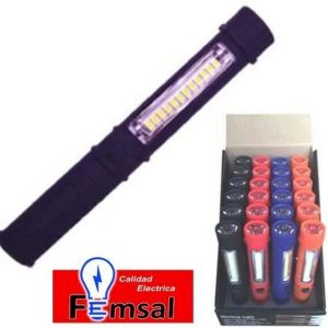 LINTERNA LEDS 2 ILUM. (3-AAA) SIN PILAS FINA LARGA CLIP CINT