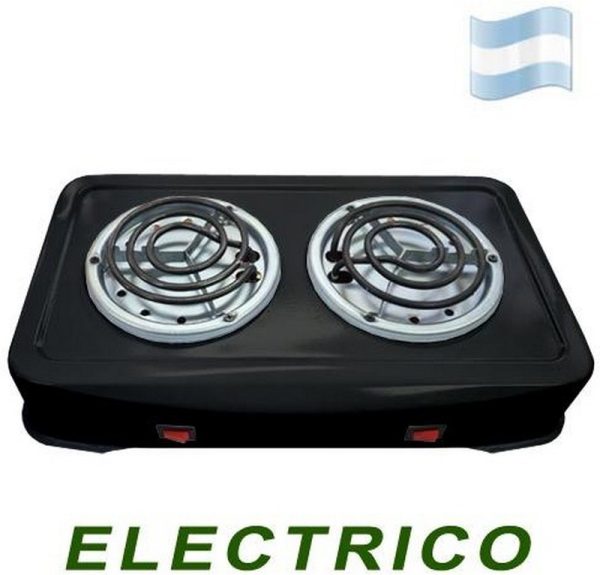 ANAFE ELECTRICO NEGRO 2 HORNALLAS( Bulto x1)