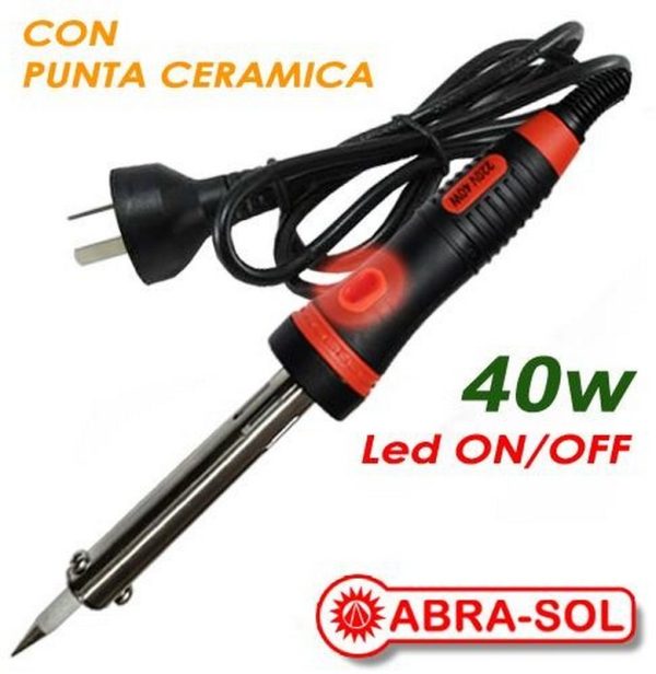 SOLDADOR 40W C/LUZ P. CERAMICA TIPO LAPIZ REFORZADO( Bulto x