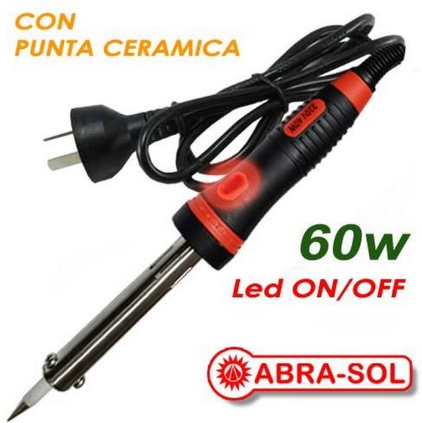 SOLDADOR 60W C/LUZ P. CERAMICA TIPO LAPIZ REFORZADO( Bulto x