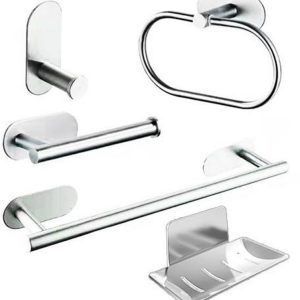 SET BAÑO LONDON 5 PIEZAS CROMO( Bulto x10 )