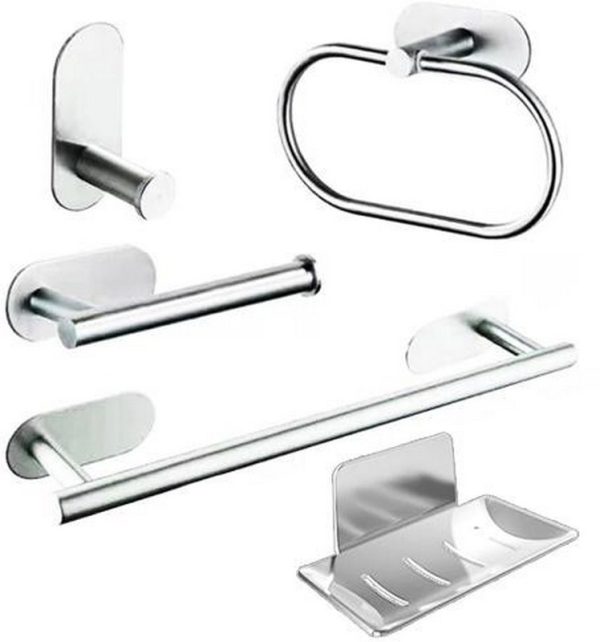 SET BAÑO LONDON 5 PIEZAS CROMO( Bulto x10 )