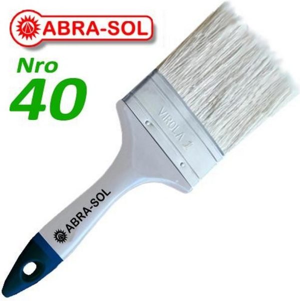 PINCEL VIROLA 1 NRO 40 CERDA BLANCA( Bulto x120)