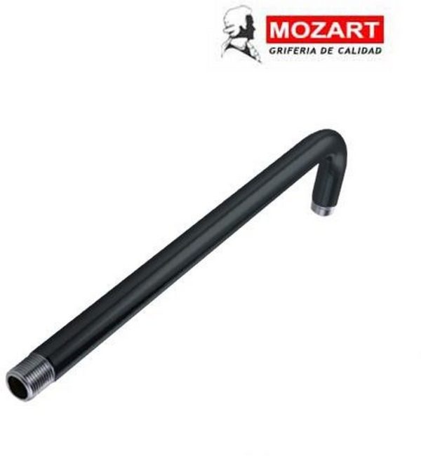 BRAZO P/LLUVIA NEGRO 90° 35 CM ACERO INOX. ( Bulto